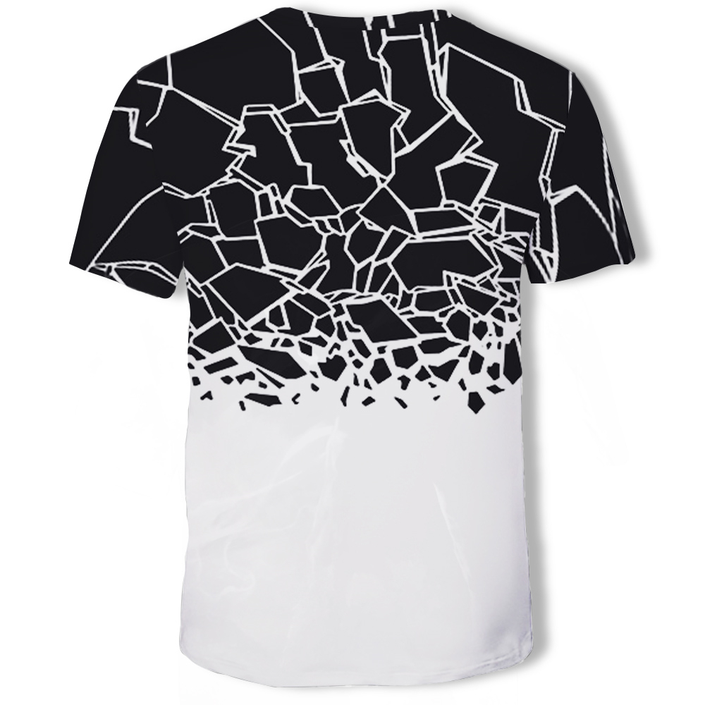3D Summer Fashion New Broken Print Men's Short-Sleeved T-shirt- Multi 3XL 3D Summer Fashion New Broken Print Men's Short-Sleeved T-shirt- Multi 3XL