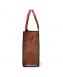 Women Three-piece Set Vintage Faux Leather Handbag Shoulder Bag Wallet